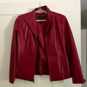 Siena red leather jacket